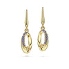 Ellipse Earrings (Tanzanite, 18K Gold Plated) - Lush Addiction, Crystals from Swarovski®