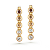 Gianna Earrings Multi Colour 18K Gold Plated Lush Addiction Crystals from Swarovski
