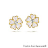 Sweet Flower Earrings Clear Crystal 18K Gold Plated Lush Addiction, Crystals from Swarovski®