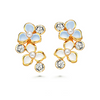 Spring Earrings Aquamarine 18K Gold Plated Lush Addiction Crystals from Swarovski