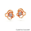 Linnea Earrings Clear Crystal Rose Gold Plated Lush Addiction Crystals from Swarovski