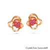 Linnea Earrings Rose Rose Gold Plated Lush Addiction Crystals from Swarovski