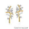 Aura Earrings (Clear Crystal, Pure Rhodium and 18K Gold Plated) - Lush Addiction, Crystals from Swarovski®