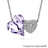 Hestia Necklace (Violet, Pure Rhodium Plated) - Lush Addiction, Crystals from Swarovski®