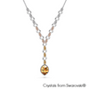Phoebe Necklace Crystal Golden Shadow Shade Pure Rhodium Plated Lush Addiction Crystals from Swarovski
