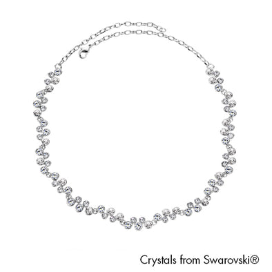 Symphony Necklace (Clear Crystal, Pure Rhodium Plated) - Lush Addiction, Crystals from Swarovski®