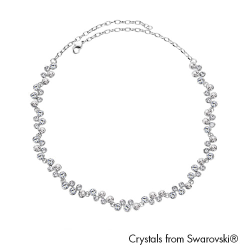 Symphony Necklace (Clear Crystal, Pure Rhodium Plated) - Lush Addiction, Crystals from Swarovski®