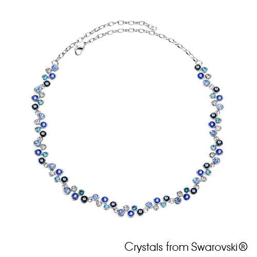 Symphony Necklace (Montana, Pure Rhodium Plated) - Lush Addiction, Crystals from Swarovski®