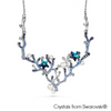 Coralyne Statement Necklace (Clear Crystal, Pure Rhodium Plated) - Lush Addiction, Crystals from Swarovski®