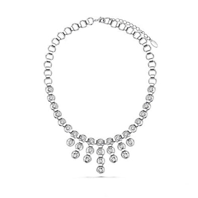 Eternity Necklace (Clear Crystal, Pure Rhodium Plated) - Lush Addiction, Crystals from Swarovski®