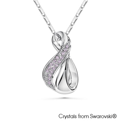 Infinity Necklace (Violet, Pure Rhodium Plated) - Lush Addiction, Crystals from Swarovski®