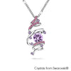 Ballerina Necklace Violet Pure Rhodium Plated Lush Addiction Crystals from Swarovski