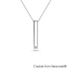 Solitaire Bar Necklace Clear Crystal Pure Rhodium Plated Lush Addiction Crystals from Swarovski