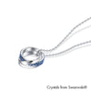 Interlink Necklace (Light Sapphire, Rhodium Plated) Crystals by Swarovski