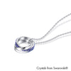 Interlink Necklace (Tanzanite, Rhodium Plated) Crystals by Swarovski