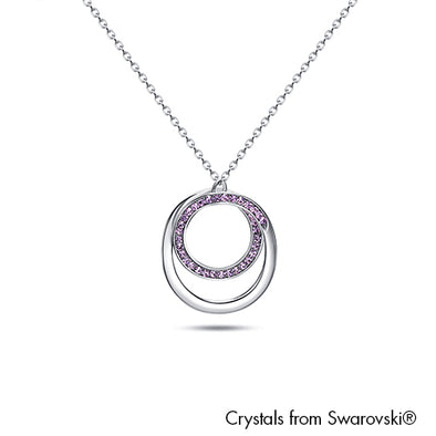 Corianne Necklace Violet Pure Rhodium Plated Lush Addiction Crystals from Swarovski