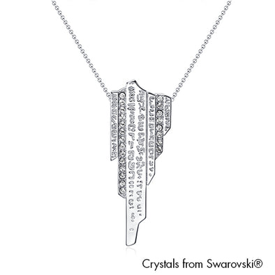 Singapore Stone Necklace Pure Rhodium Plated Lush Addiction Crystals from Swarovski