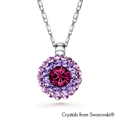Cloris Necklace (Amethyst, Pure Rhodium Plated) - Lush Addiction, Crystals from Swarovski®
