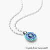 Cloris Necklace (Capri Blue, Pure Rhodium Plated) - Lush Addiction, Crystals from Swarovski®