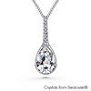 Tia Necklace Clear Crystal Pure Rhodium Plated Lush Addiction Crystals from Swarovski