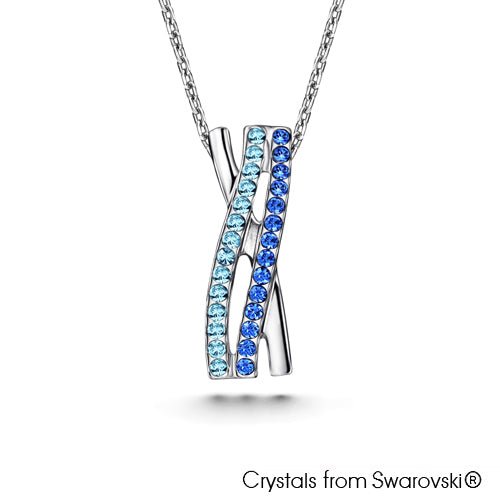 Elnora Necklace (Clear Crystal, Pure Rhodium Plated) - Lush Addiction, Crystals from Swarovski®