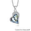 Vesta Necklace (Crystal Blue Shade, Pure Rhodium Plated) - Lush Addiction, Crystals from Swarovski®