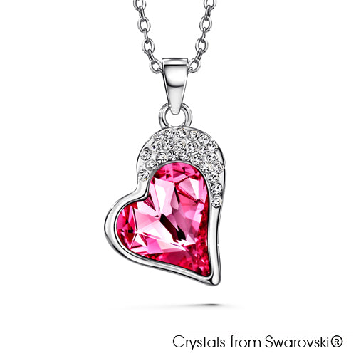 Vesta Necklace (Rose, Pure Rhodium Plated) - Lush Addiction, Crystals from Swarovski®