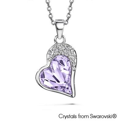 Vesta Necklace (Violet, Pure Rhodium Plated) - Lush Addiction, Crystals from Swarovski®