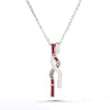 Fortitude Necklace Light Siam Pure Rhodium Plated Lush Addiction Crystals from Swarovski