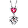 Trilliant Rose Necklace (Rose, Pure Rhodium Plated) - Lush Addiction, Crystals from Swarovski®
