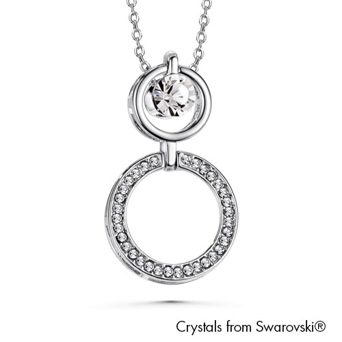 Three Way Necklace (Clear Crystal, Pure Rhodium Plated) - Lush Addiction, Crystals from Swarovski®