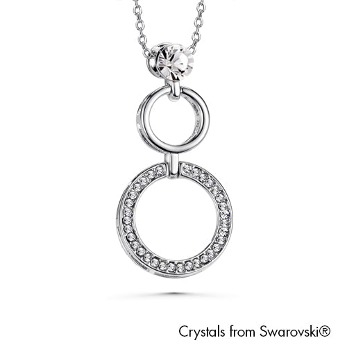 Three Way Necklace (Clear Crystal, Pure Rhodium Plated) - Lush Addiction, Crystals from Swarovski®