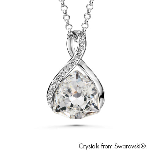Erica Necklace Clear Crystal Pure Rhodium Plated Lush Addiction Crystals from Swarovski