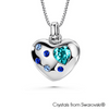 Valentine Necklace (Aquamarine, Pure Rhodium Plated) - Lush Addiction, Crystals from Swarovski®