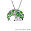 Elephant Hill Necklace (Peridot, Pure Rhodium Plated) - Lush Addiction, Crystals from Swarovski®