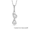Lustrous Necklace (Clear Crystal, Pure Rhodium Plated) - Lush Addiction, Crystals from Swarovski®