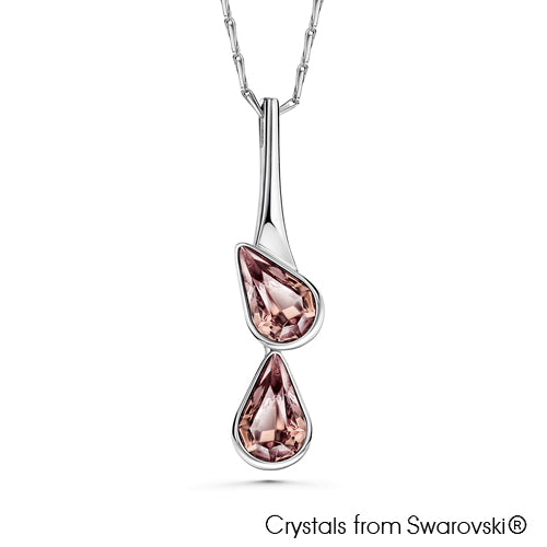 Lustrous Necklace (Light Amethyst, Pure Rhodium Plated) - Lush Addiction, Crystals from Swarovski®