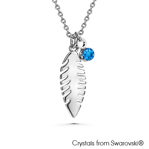 Phyllis Necklace (Sapphire, Pure Rhodium Plated) - Lush Addiction, Crystals from Swarovski®