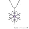 Snowflake Necklace (Violet, Pure Rhodium Plated) - Lush Addiction, Crystals from Swarovski®