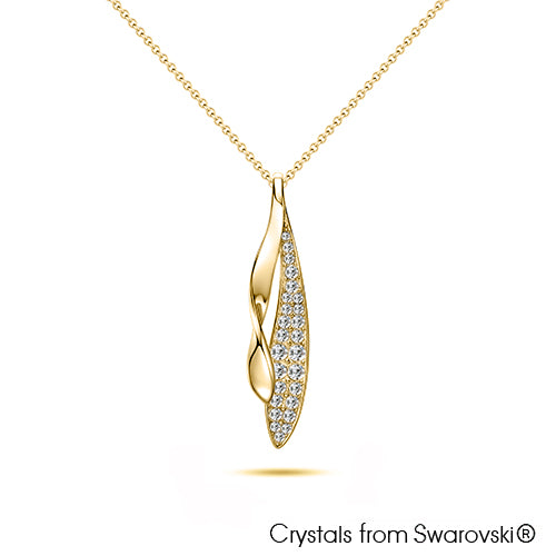 Foliage Necklace 18K Gold Plated Lush Addiction Crystals from Swarovski