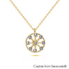 Ferris Wheel Necklace 18K Gold Rhodium Plated Lush Addiction Crystals from Swarovski