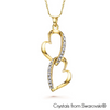 Symona Necklace (Clear Crystal, 18K Gold Plated) - Lush Addiction, Crystals from Swarovski