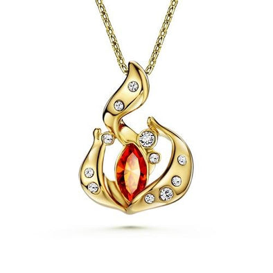 Fire Element Necklace (18K Gold Plated) - Lush Addiction, Crystals from Swarovski®