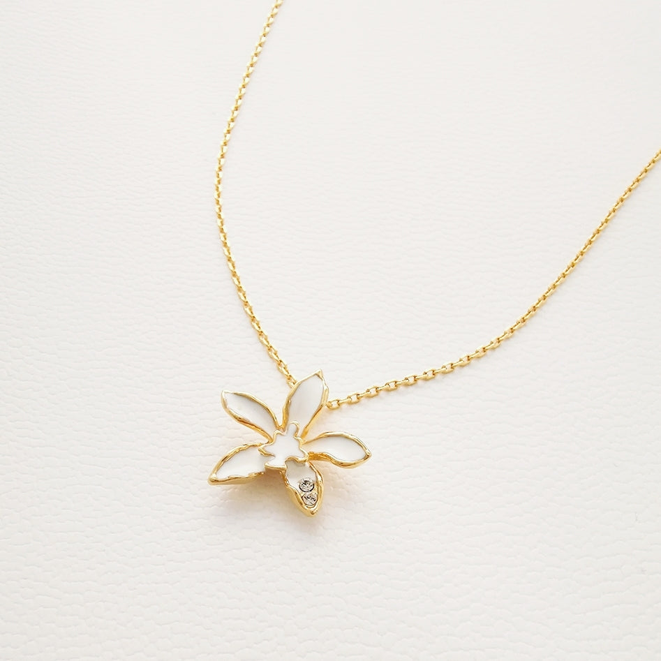 Cattleya Orchid Pendant Necklace