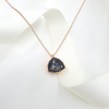 Trilliant Night Necklace (Midnight Black, Rose Gold Plated) - Lush Addiction, Crystals from Swarovski