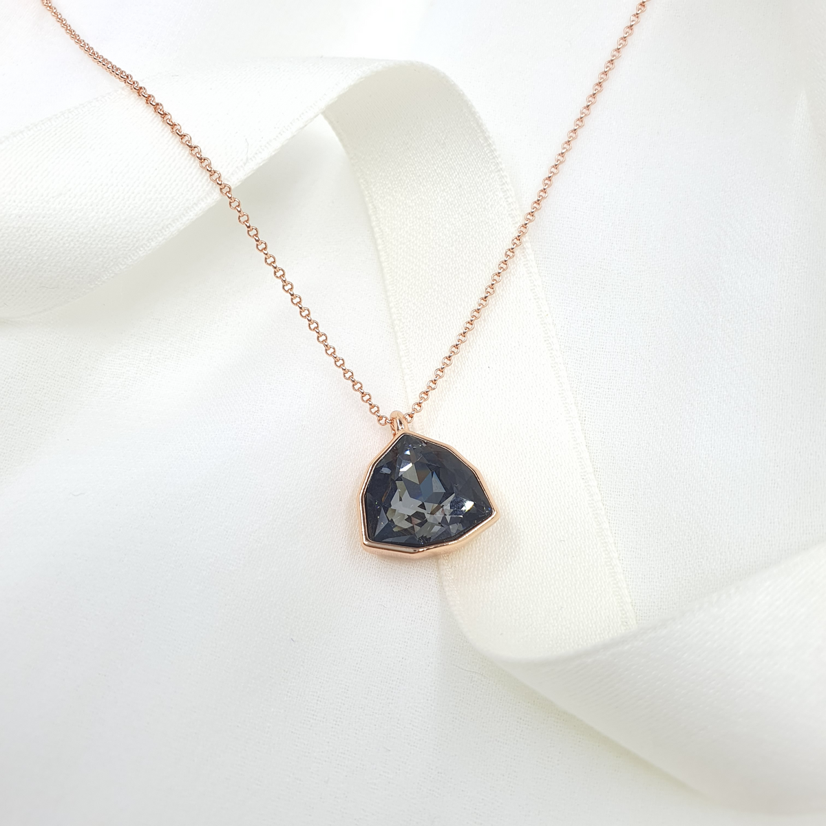 Trilliant Night Necklace | Swarovski Crystals | Copper, Palladium, Gold ...