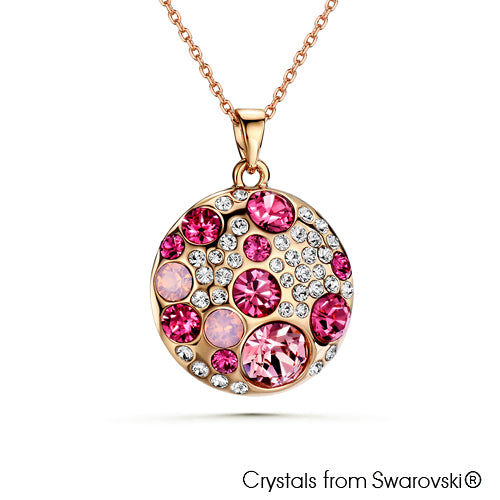 Eternity Necklace Rose 18K Gold Plated Lush Addiction Crystals from Swarovski