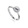 Solitaire Birthstone Ring (Clear Crystal, Pure Rhodium Plated) - Lush Addiction, Crystals from Swarovski