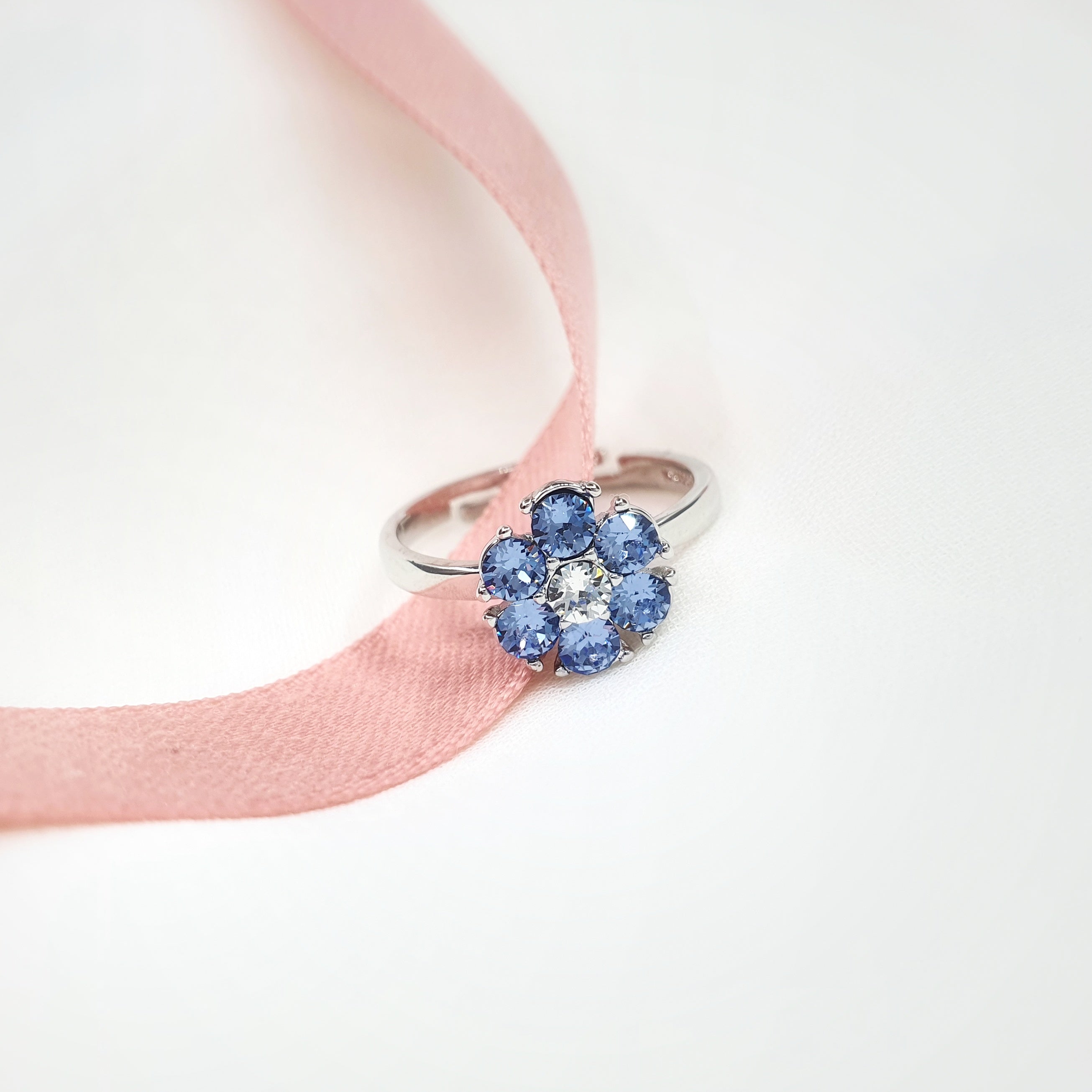 Flower Birthstone Ring (12 Colours)