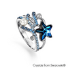 Coralyne Ring (Pure Rhodium Plated) - Lush Addiction, Crystals from Swarovski®